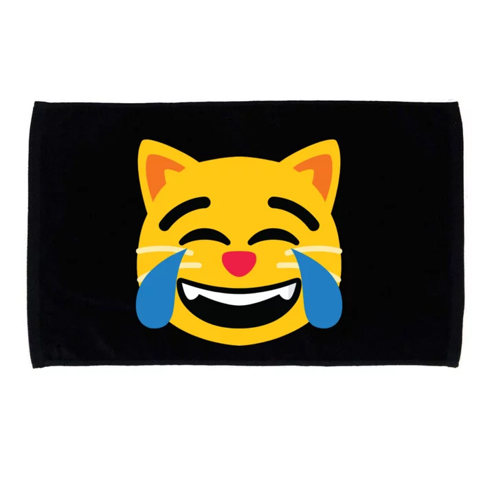 Emoticon Cat Face With Tears Of Joy Microfiber Hand Towel