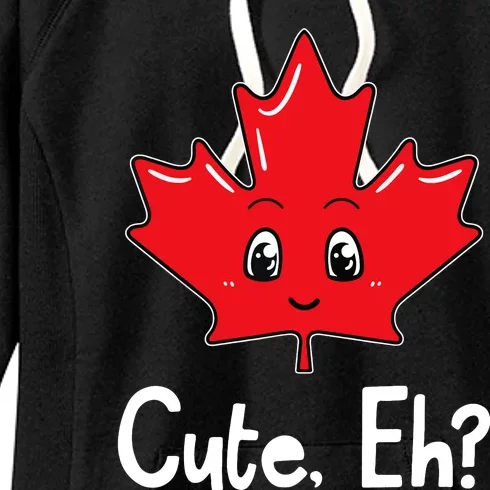 Eh Canadian Flag Maple Leaf Funny Canada Souvenir Tourist Women's Fleece Hoodie