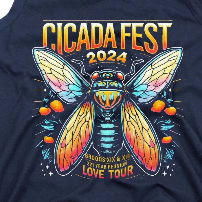 Entomology Cicada Fest 2024 Broods Xix & Xiii Love Tou.R Gift Tank Top