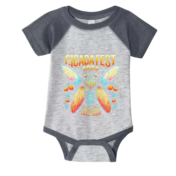 Entomology Cicada Fest 2024 Broods Xix & Xiii Love Tou.R Gift Infant Baby Jersey Bodysuit