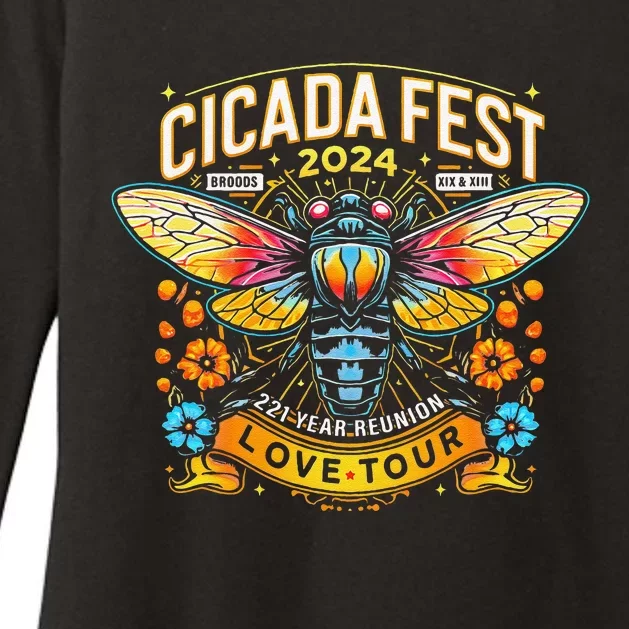 Entomology Cicada Fest 2024 Broods Xix & Xiii Love Tou.R Womens CVC Long Sleeve Shirt