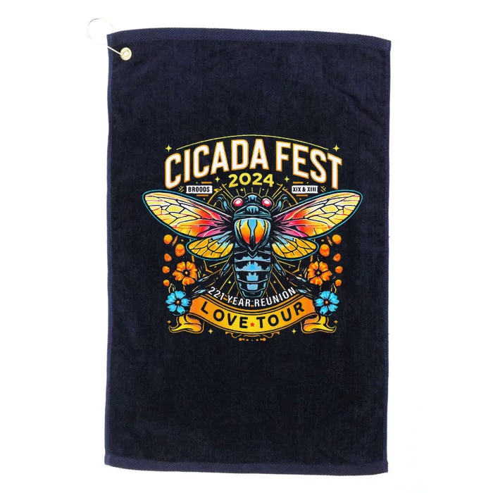 Entomology Cicada Fest 2024 Broods Xix & Xiii Love Tou.R Platinum Collection Golf Towel