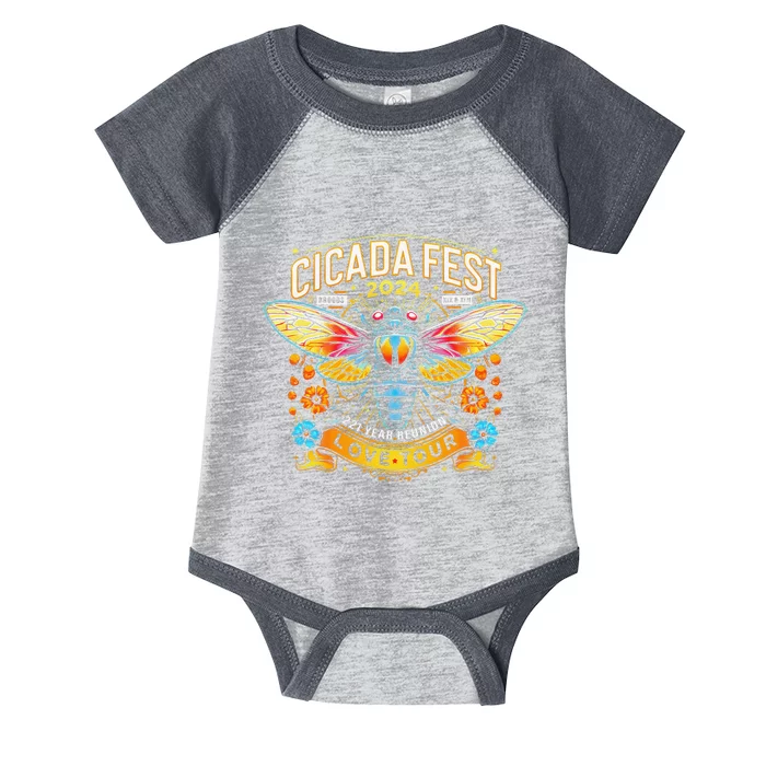 Entomology Cicada Fest 2024 Broods Xix & Xiii Love Tou.R Infant Baby Jersey Bodysuit