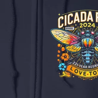 Entomology Cicada Fest 2024 Broods Xix & Xiii Love Tou.R Full Zip Hoodie