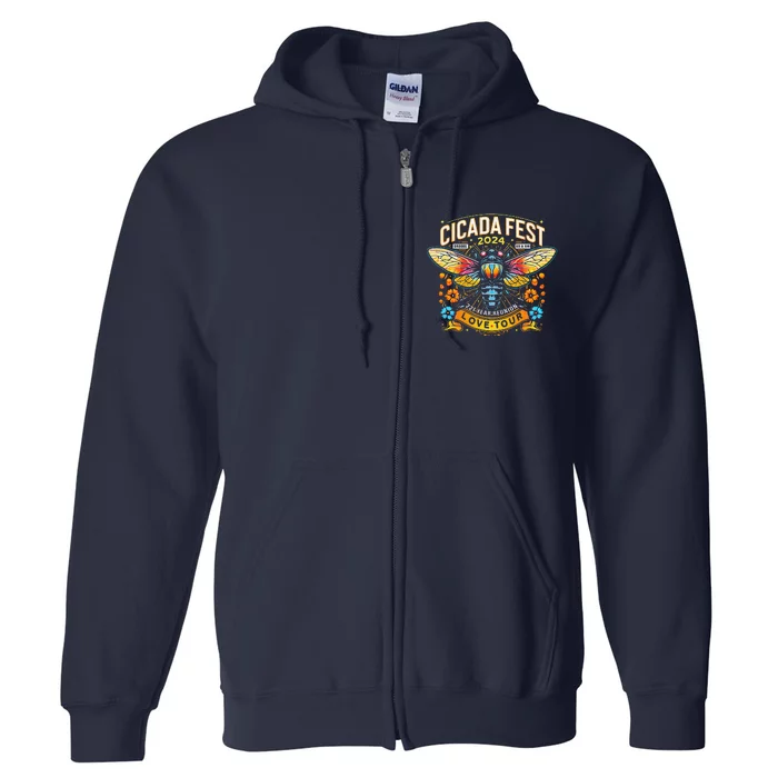 Entomology Cicada Fest 2024 Broods Xix & Xiii Love Tou.R Full Zip Hoodie