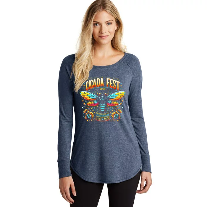 Entomology Cicada Fest 2024 Broods Xix & Xiii Love Tou.R Women's Perfect Tri Tunic Long Sleeve Shirt