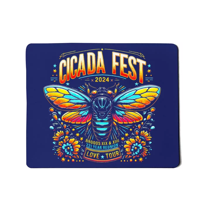 Entomology Cicada Fest 2024 Broods Xix & Xiii Love Tou.R Mousepad