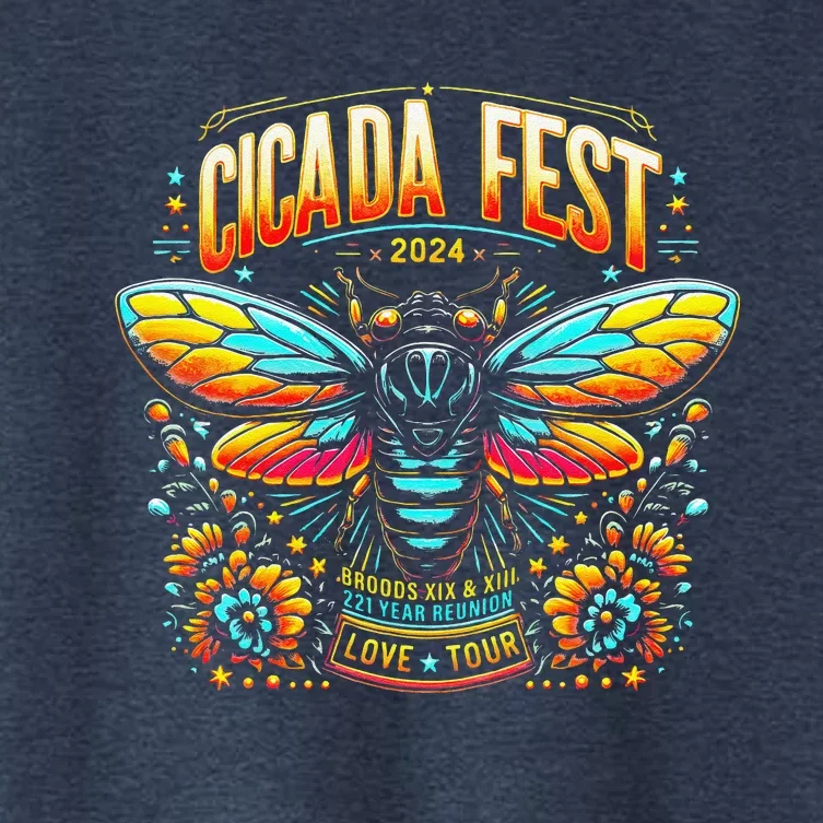 Entomology Cicada Fest 2024 Broods Xix & Xiii Love Tou.R Women's Crop Top Tee