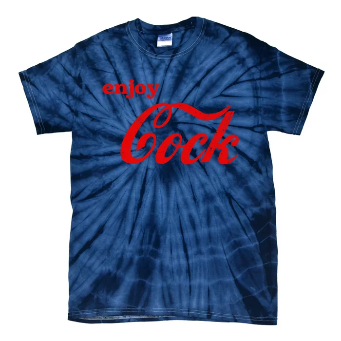 Enjoy Cock Funny Parody Logo Gift Tie-Dye T-Shirt