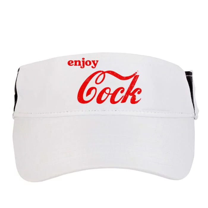 Enjoy Cock Funny Parody Logo Gift Adult Drive Performance Visor