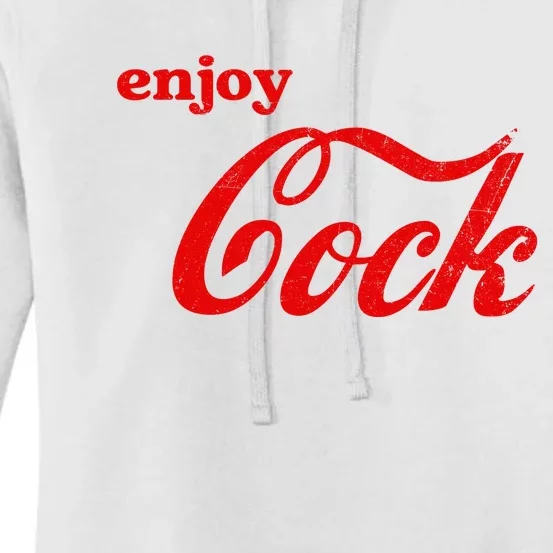 Enjoy Cock Funny Parody Logo Gift Women's Pullover Hoodie