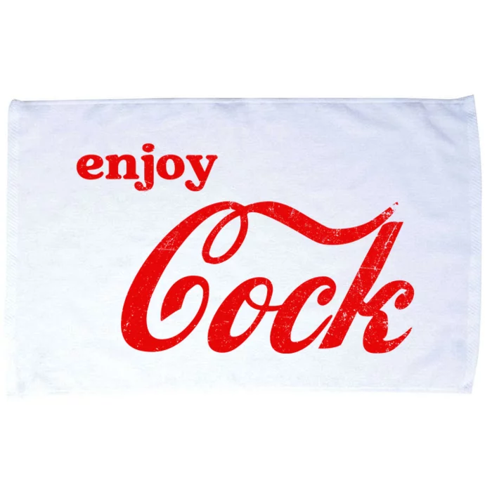 Enjoy Cock Funny Parody Logo Gift Microfiber Hand Towel