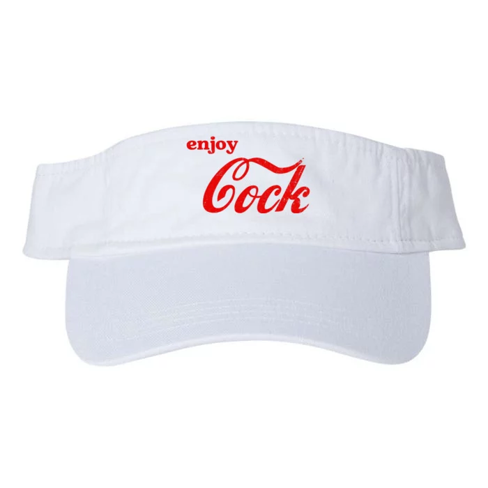 Enjoy Cock Funny Parody Logo Gift Valucap Bio-Washed Visor