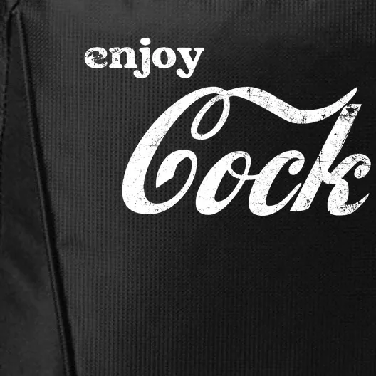 Enjoy Cock Funny Parody Logo Gift City Backpack