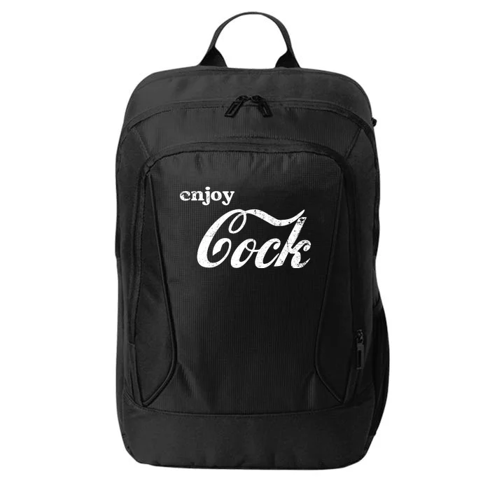 Enjoy Cock Funny Parody Logo Gift City Backpack