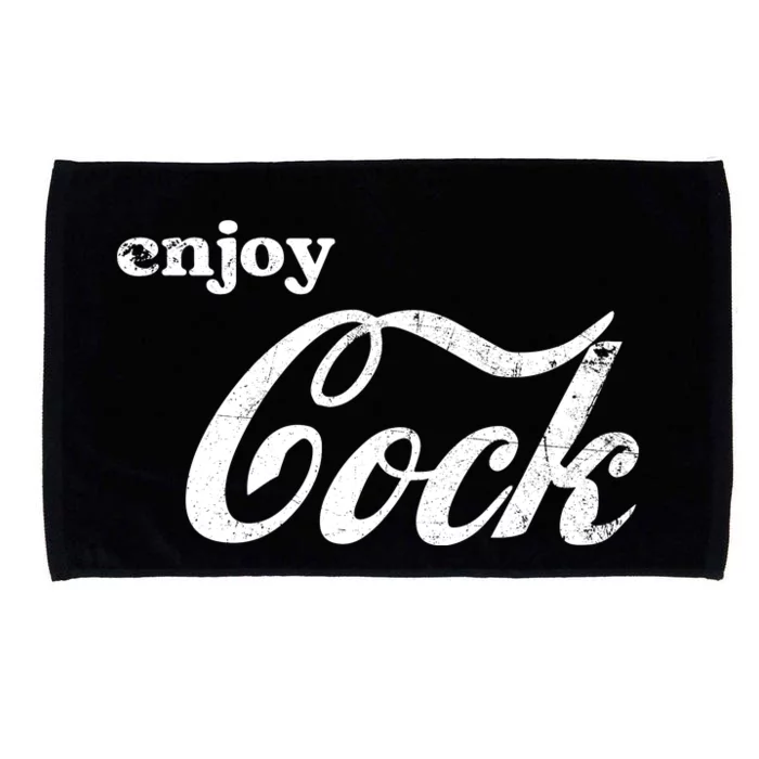 Enjoy Cock Funny Parody Logo Gift Microfiber Hand Towel