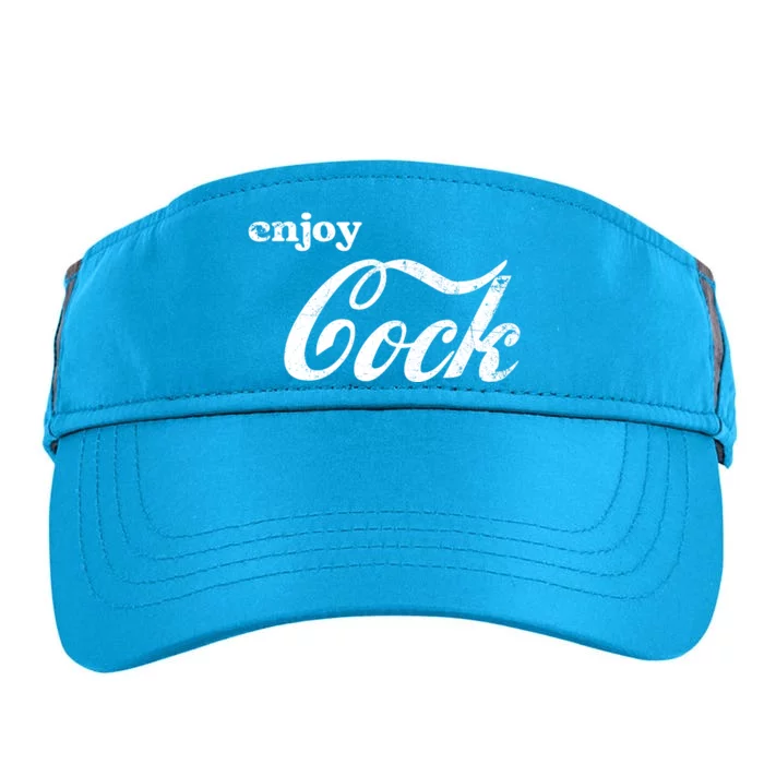 Enjoy Cock Funny Parody Logo Gift Adult Drive Performance Visor