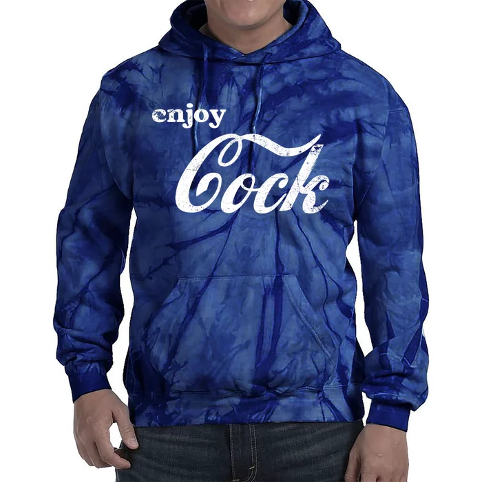 Enjoy Cock Funny Parody Logo Gift Tie Dye Hoodie