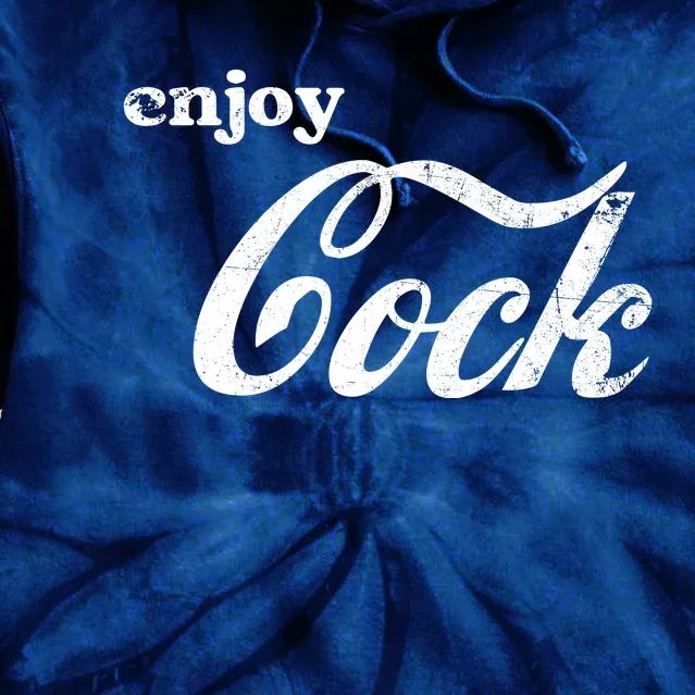 Enjoy Cock Funny Parody Logo Gift Tie Dye Hoodie