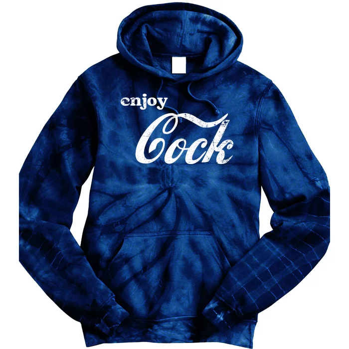 Enjoy Cock Funny Parody Logo Gift Tie Dye Hoodie