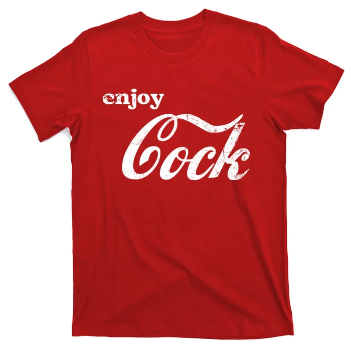 Enjoy Cock Funny Parody Logo Gift T-Shirt