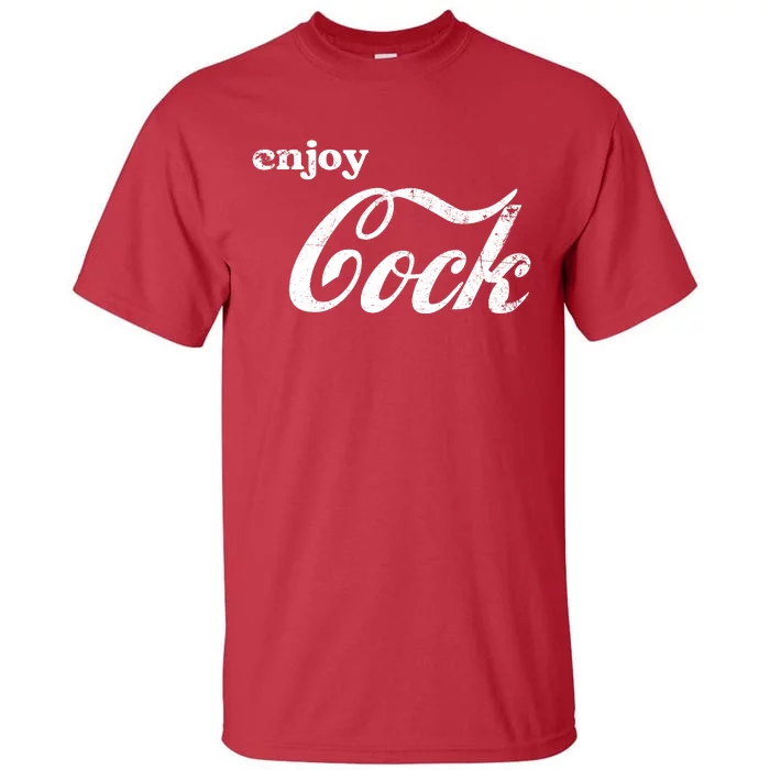 Enjoy Cock Funny Parody Logo Gift Tall T-Shirt