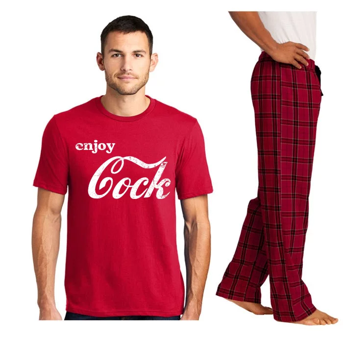 Enjoy Cock Funny Parody Logo Gift Pajama Set