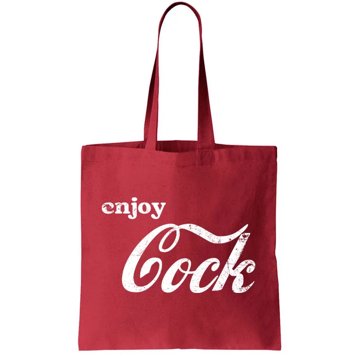 Enjoy Cock Funny Parody Logo Gift Tote Bag