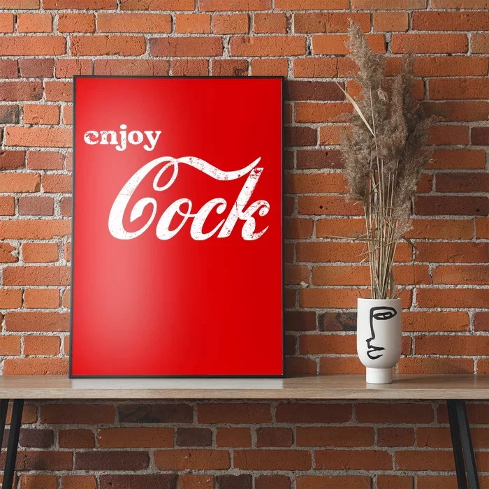 Enjoy Cock Funny Parody Logo Gift Poster