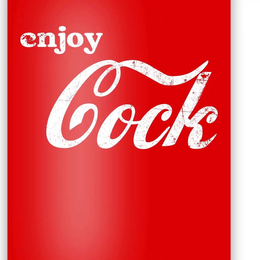 Enjoy Cock Funny Parody Logo Gift Poster