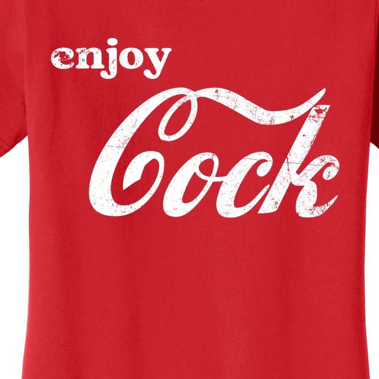 Enjoy Cock Funny Parody Logo Gift Women's T-Shirt