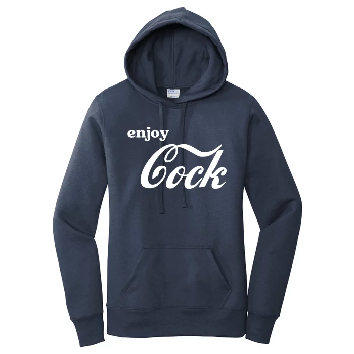 Enjoy Cock Funny Parody Logo Gift Women's Pullover Hoodie