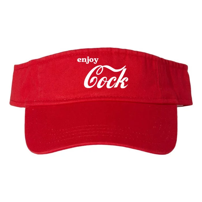 Enjoy Cock Funny Parody Logo Gift Valucap Bio-Washed Visor