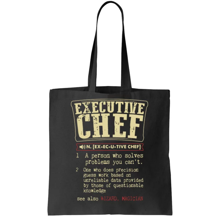 Executive Chef Funny Definition Gift Tote Bag