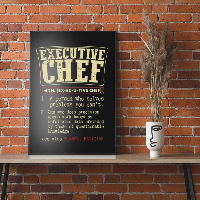 Executive Chef Funny Definition Gift Poster