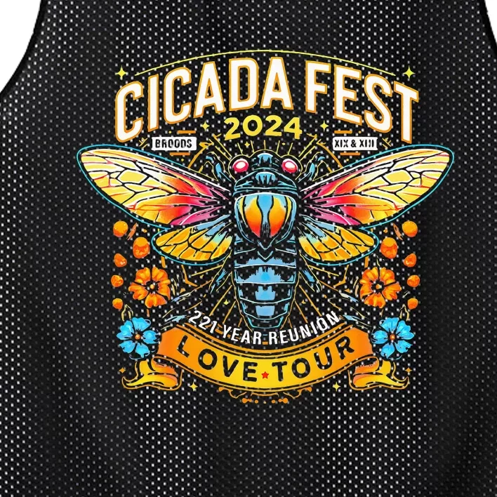 Entomology Cicada Fest 2024 Broods Xix & Xiii Love Mesh Reversible Basketball Jersey Tank