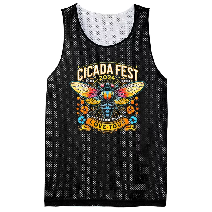 Entomology Cicada Fest 2024 Broods Xix & Xiii Love Mesh Reversible Basketball Jersey Tank