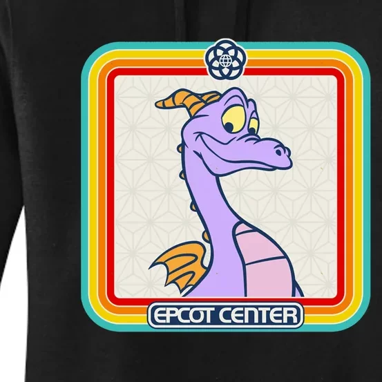 Epcot Center Figment Rainbow Stripe Frame Women's Pullover Hoodie