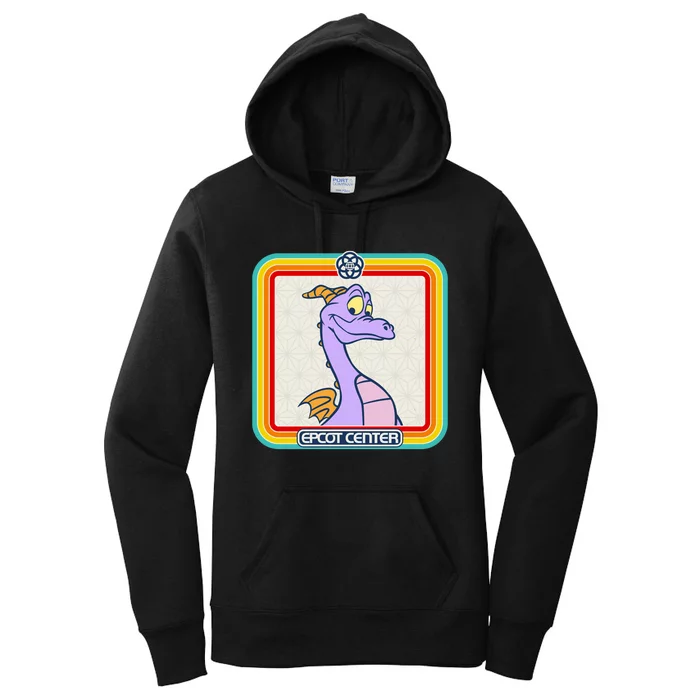 Epcot Center Figment Rainbow Stripe Frame Women's Pullover Hoodie