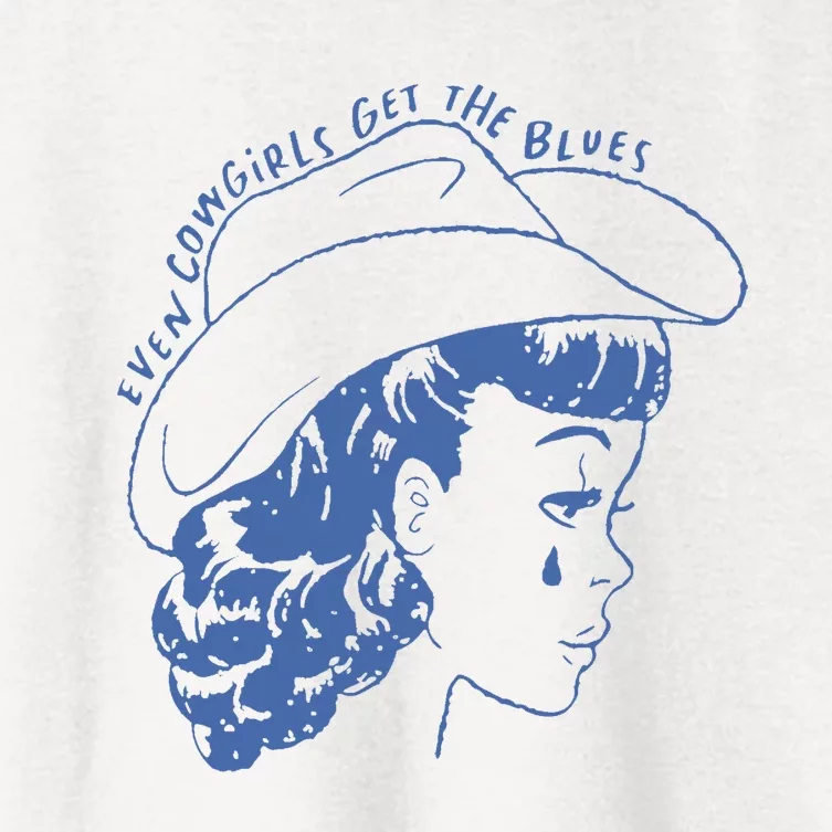 Even Cowgirls Funny Get The Blues Movie Cowgirl Fashion Western Women's Crop Top Tee