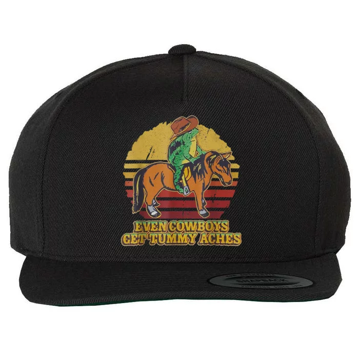 Even Cowboys Get Tummy Aches Wool Snapback Cap