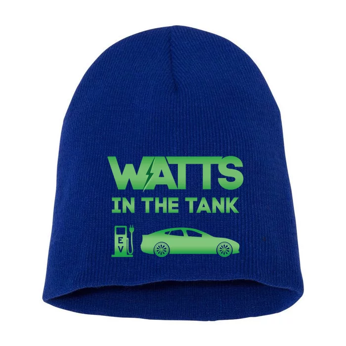 Electric Car Graphic Ev Green Energy Earth Day Save Planet Cool Gift Short Acrylic Beanie