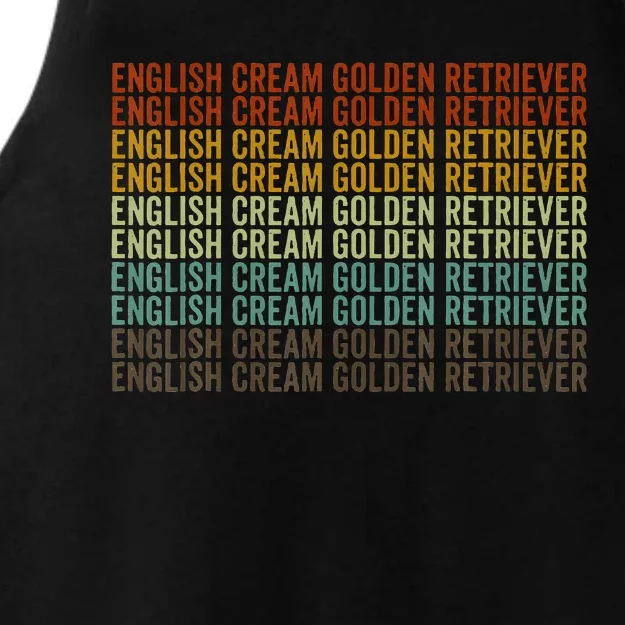 English Cream Golden Funny Retriever Ladies Tri-Blend Wicking Tank