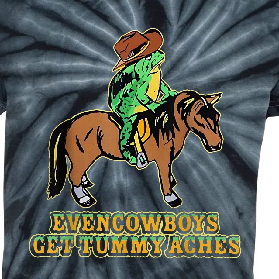 Even Cowboys Get Tummy Aches Kids Tie-Dye T-Shirt