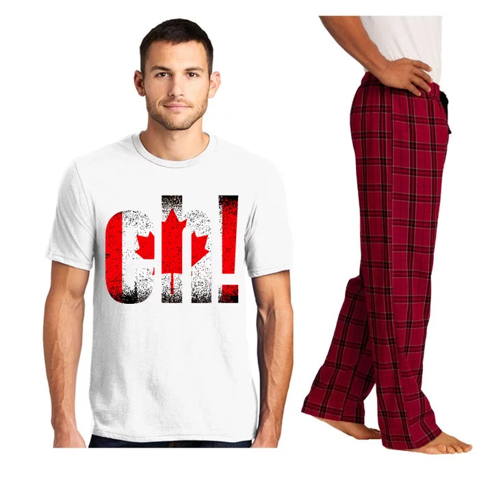 Eh Canada Gift Flag Canada Pride Vintage Maple Leaf Pajama Set