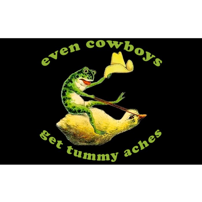 Even Cowboys Get Tummy Aches Frog Wearing Cowboy Hat Bumper Sticker