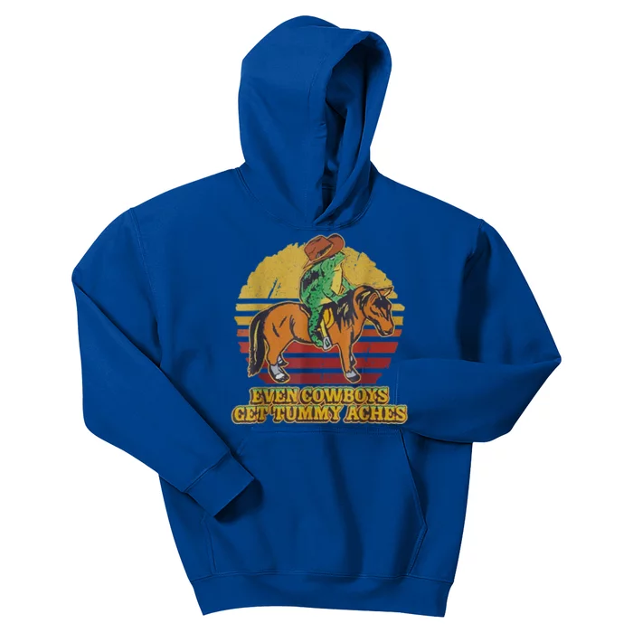 Even Cowboys Get Tummy Aches Kids Hoodie