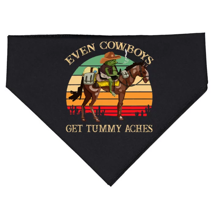 Even Cowboys Get Tummy Aches Survivor Funny USA-Made Doggie Bandana