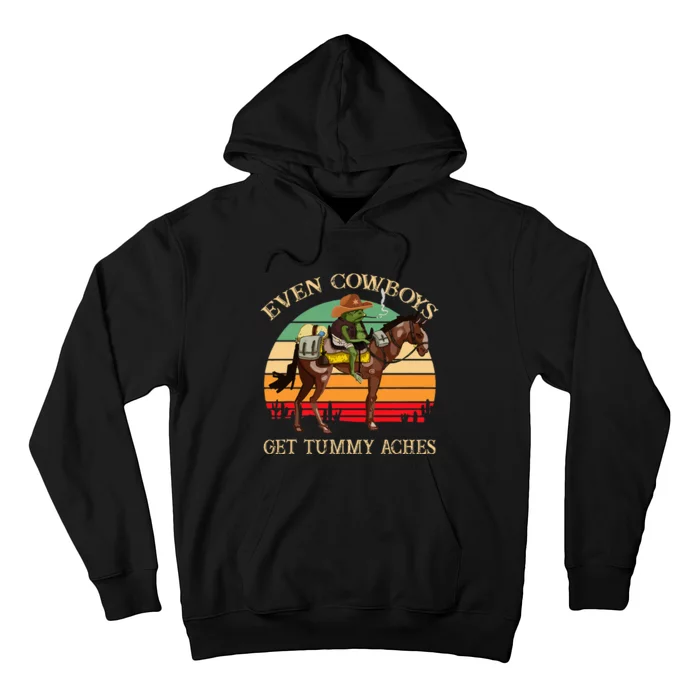 Even Cowboys Get Tummy Aches Survivor Funny Hoodie