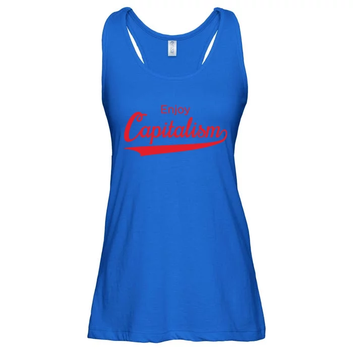 Enjoy Capitalism Gift Libertarian Conservative Gift Ladies Essential Flowy Tank